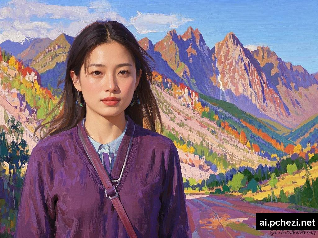 《画境情韵：五龙峰下的色彩交织》